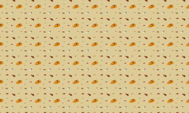 Farklı aksesuarlara sahip renkli arkaplan