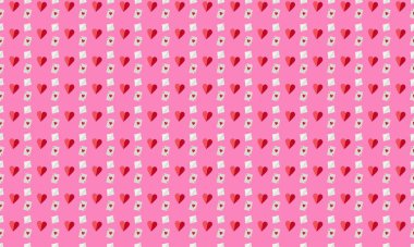 Farklı aksesuarlara sahip renkli arkaplan