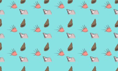 Farklı aksesuarlara sahip renkli arkaplan