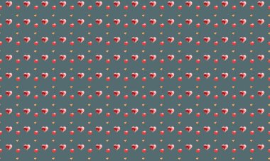 Farklı aksesuarlara sahip renkli arkaplan