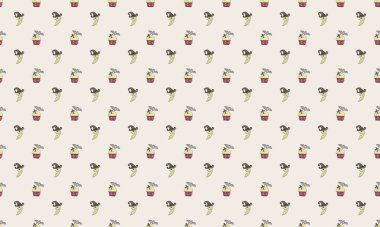 Farklı aksesuarlara sahip renkli arkaplan