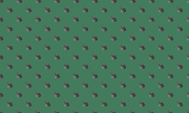 Farklı aksesuarlara sahip renkli arkaplan