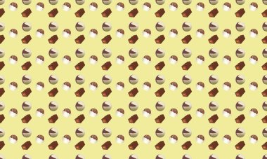 Farklı aksesuarlara sahip renkli arkaplan