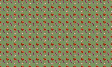 Farklı aksesuarlara sahip renkli arkaplan