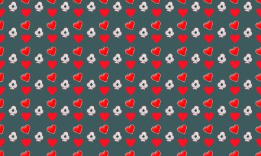 Farklı aksesuarlara sahip renkli arkaplan