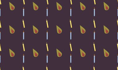 Farklı aksesuarlara sahip renkli arkaplan