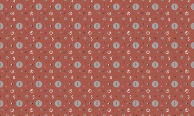 Farklı aksesuarlara sahip renkli arkaplan