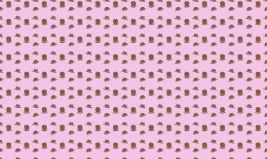 Farklı aksesuarlara sahip renkli arkaplan