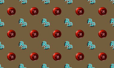 Farklı aksesuarlara sahip renkli arkaplan