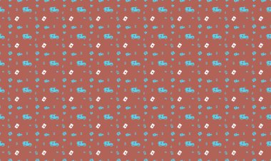 Farklı aksesuarlara sahip renkli arkaplan