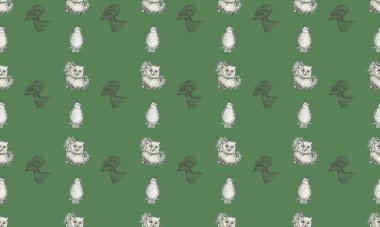 Farklı aksesuarlara sahip renkli arkaplan