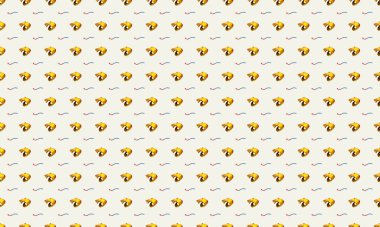 Farklı aksesuarlara sahip renkli arkaplan