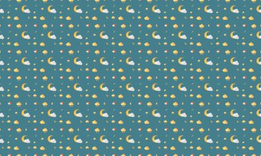 Farklı aksesuarlara sahip renkli arkaplan