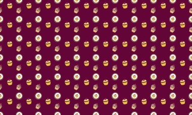 Farklı aksesuarlara sahip renkli arkaplan