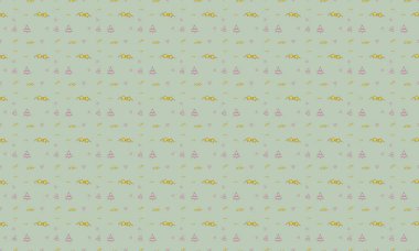 Farklı aksesuarlara sahip renkli arkaplan