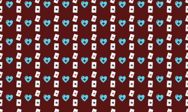 Farklı aksesuarlara sahip renkli arkaplan