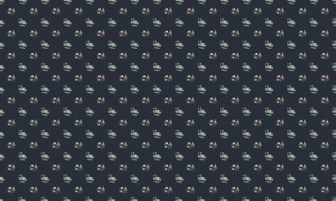 Farklı aksesuarlara sahip renkli arkaplan