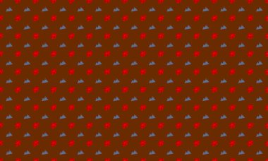 Farklı aksesuarlara sahip renkli arkaplan