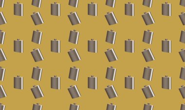 Farklı aksesuarlara sahip renkli arkaplan