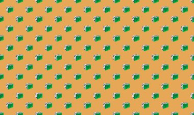 Farklı aksesuarlara sahip renkli arkaplan