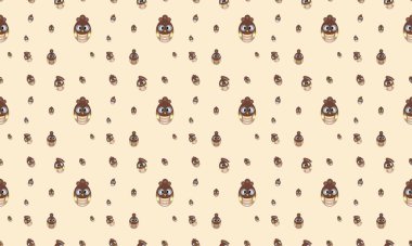 Farklı aksesuarlara sahip renkli arkaplan