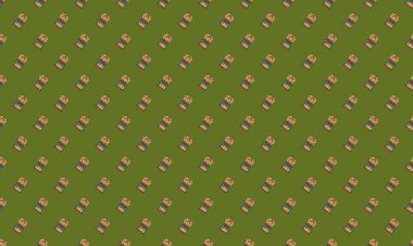 Farklı aksesuarlara sahip renkli arkaplan