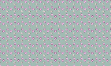 Farklı aksesuarlara sahip renkli arkaplan