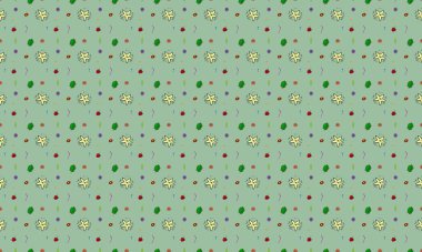 Farklı aksesuarlara sahip renkli arkaplan