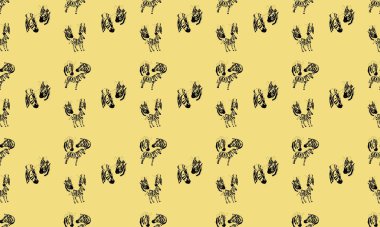 Farklı aksesuarlara sahip renkli arkaplan