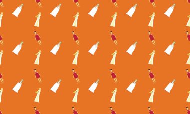 Farklı aksesuarlara sahip renkli arkaplan