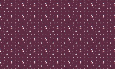 Farklı aksesuarlara sahip renkli arkaplan