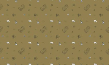 Farklı aksesuarlara sahip renkli arkaplan