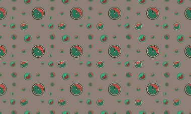 Farklı aksesuarlara sahip renkli arkaplan