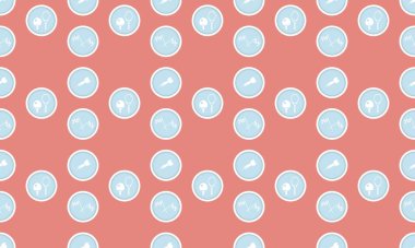 Farklı aksesuarlara sahip renkli arkaplan