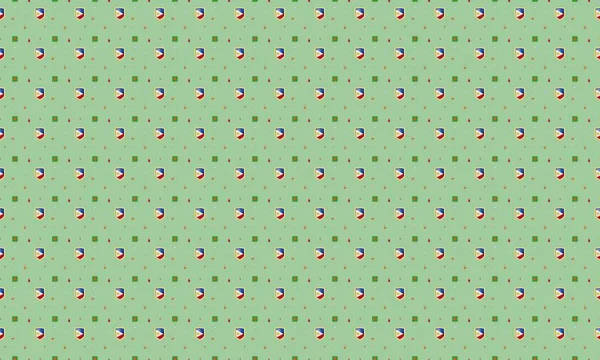 Farklı aksesuarlara sahip renkli arkaplan