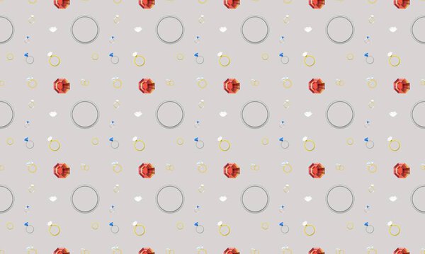 Colored background with different accessories