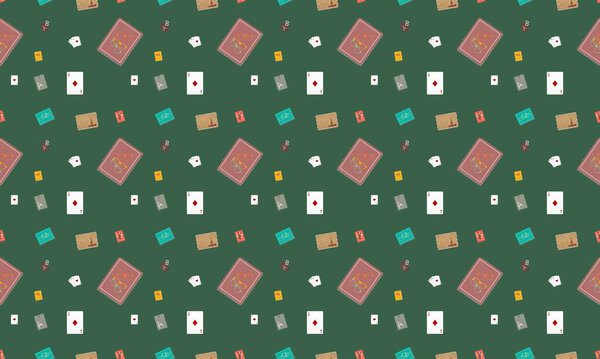 Colored background with different accessories