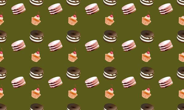 Цветной фон с различными аксессуарами