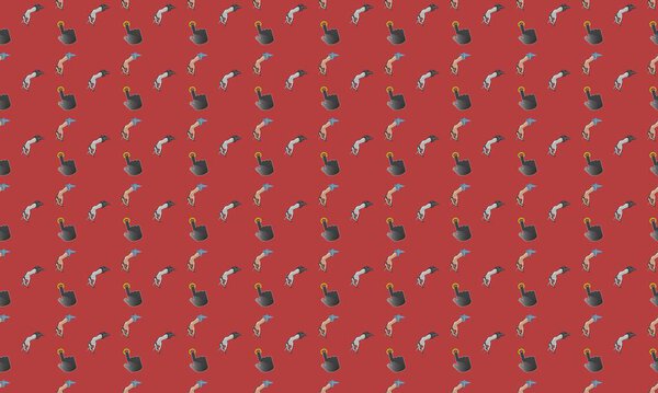 Цветной фон с различными аксессуарами