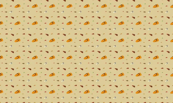 Farklı aksesuarlara sahip renkli arkaplan