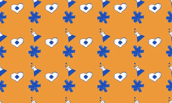 Farklı aksesuarlara sahip renkli arkaplan