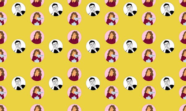 Цветной фон с различными аксессуарами