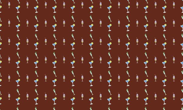 Цветной фон с различными аксессуарами