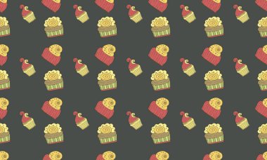 Farklı aksesuarlara sahip renkli arkaplan