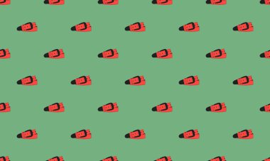 Farklı aksesuarlara sahip renkli arkaplan