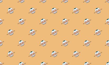 Farklı aksesuarlara sahip renkli arkaplan