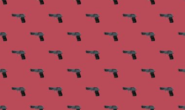 Farklı aksesuarlara sahip renkli arkaplan