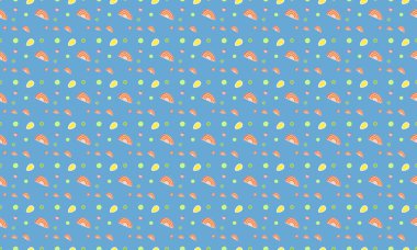 Farklı aksesuarlara sahip renkli arkaplan