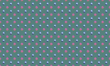 Farklı aksesuarlara sahip renkli arkaplan