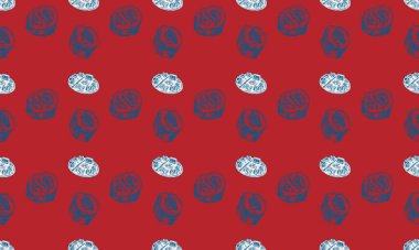 Farklı aksesuarlara sahip renkli arkaplan